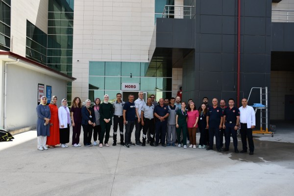 Samsun'da Vezirköprü Devlet Hastanesi personeline yangın eğitimi verildi