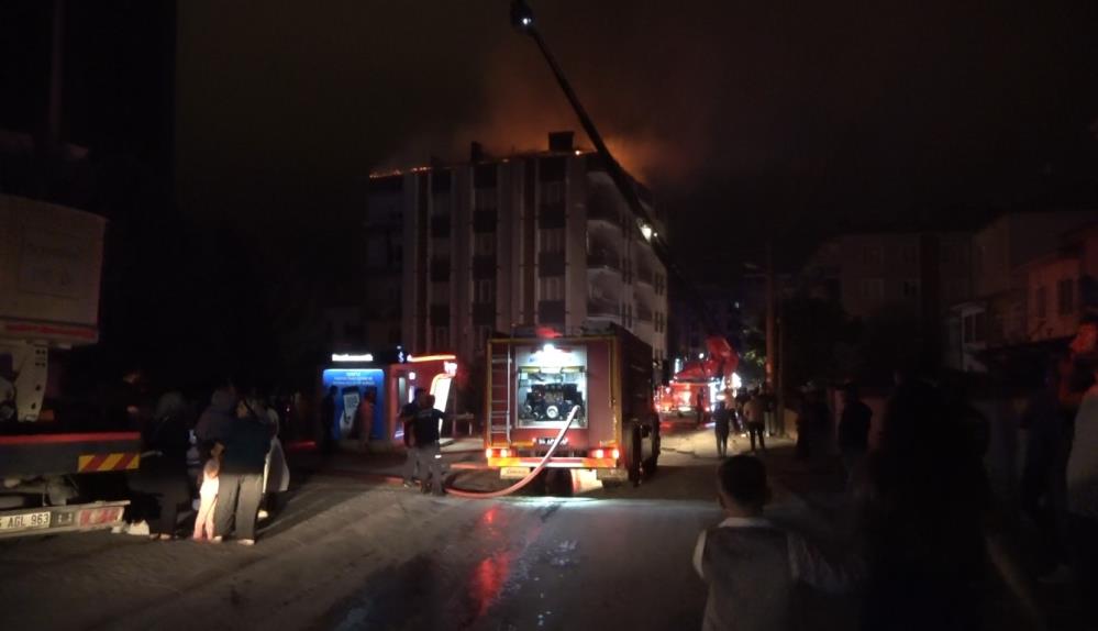 Bafra'da korkutan yangın