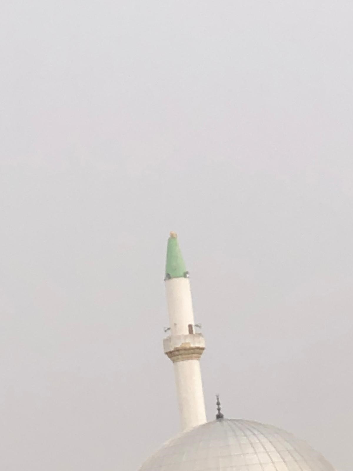 Konya'nın Kulu İlçesi'nde cami minaresine yıldırım düştü