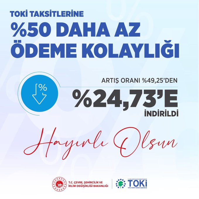 TOKİ taksitleri ödeyenlere müjdeli haber!