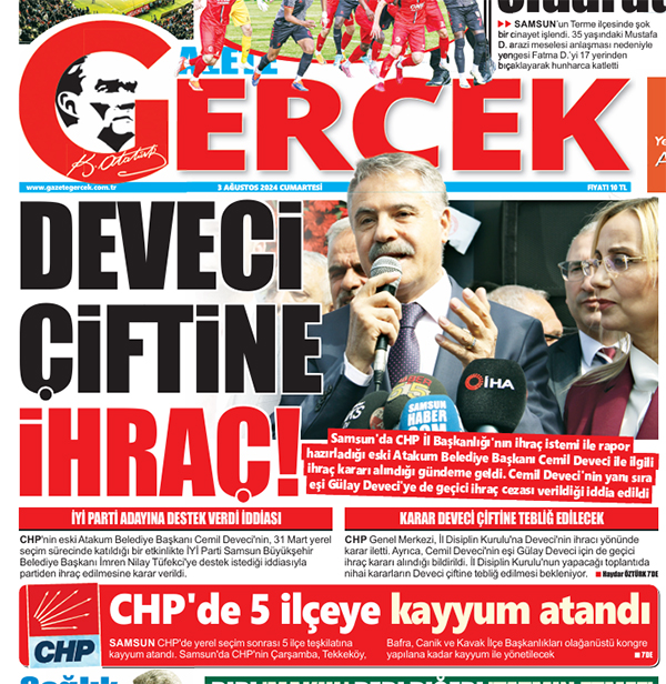 Samsun'da CHP eski Atakum Belediye Başkanı Deveci için ihraç kararı alındı