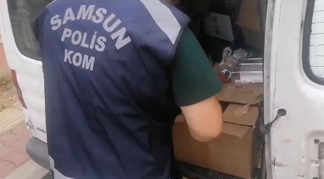 Samsun'da 774 litre etil alkol ele geçirildi