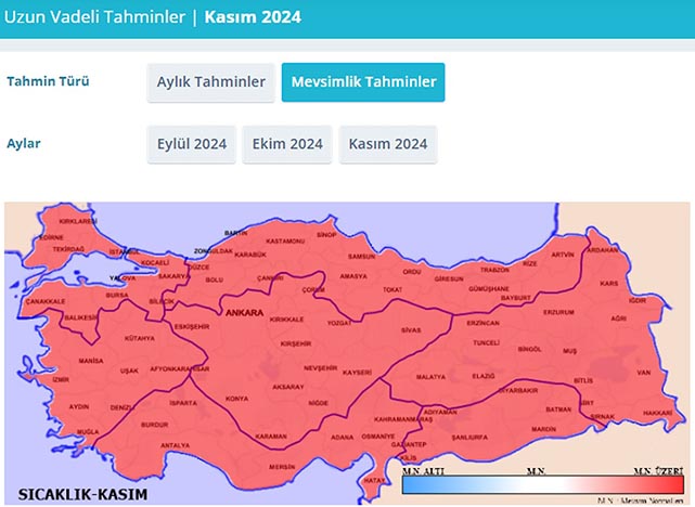 Sonbahar için sıcaklık uyarısı!