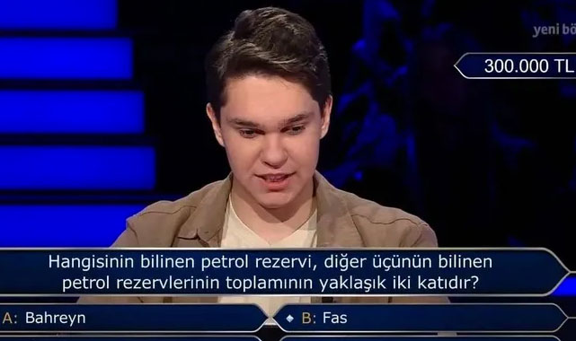 Kim Milyoner Olmak İster 300 bin TL'de eleyen o soru