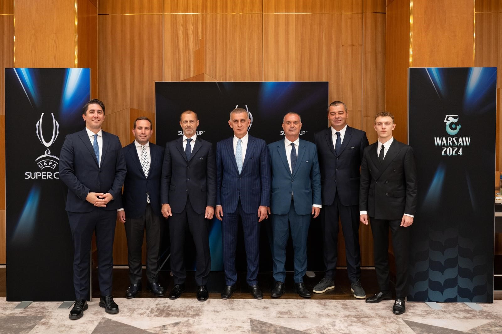 TFF Başkanı Hacıosmanoğlu ile UEFA Başkanı Ceferin ile buluştu