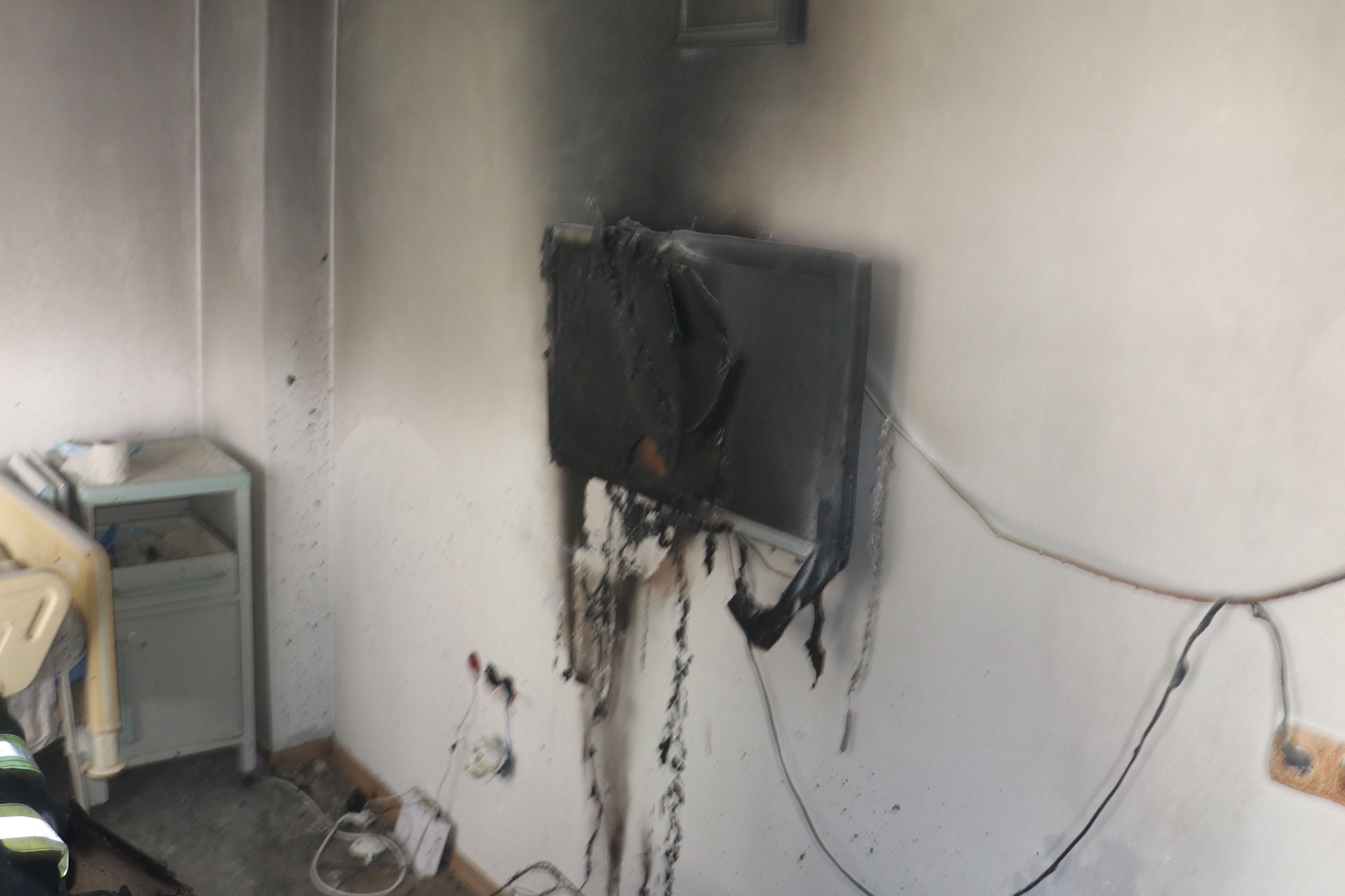 Samsun'un Havza ilçesinde çıkan yangında yatalak hasta ölümden döndü