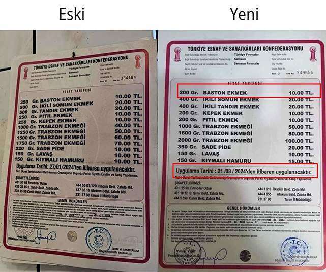 Samsun'da ekmeğe gizli zam!