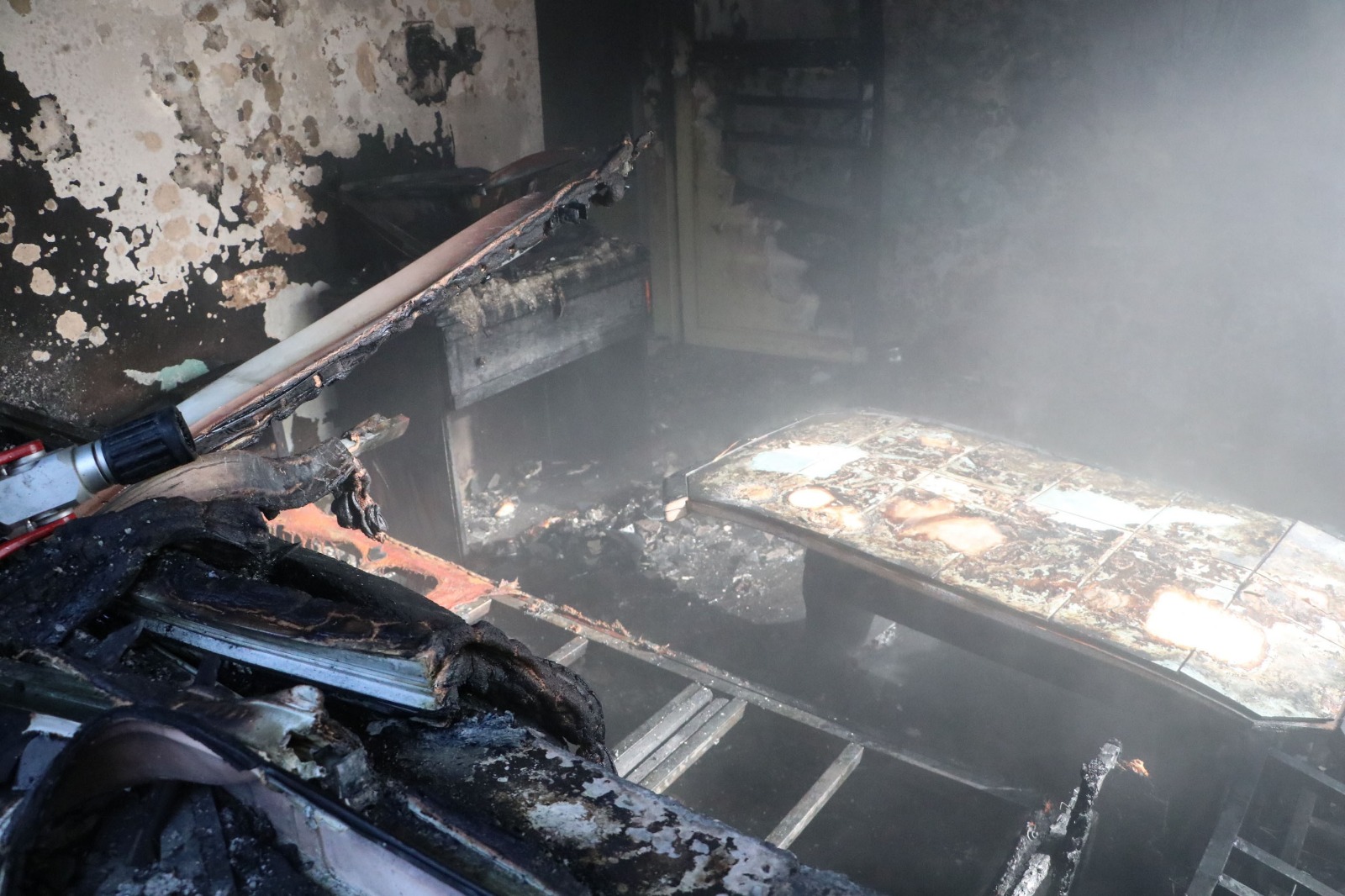 Havza’da müstakil evde yangın paniği