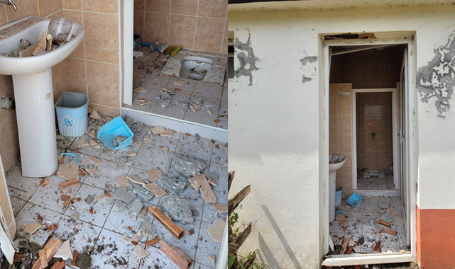 Samsun'un Çarşamba ilçesinde camiye yıldırım düştü