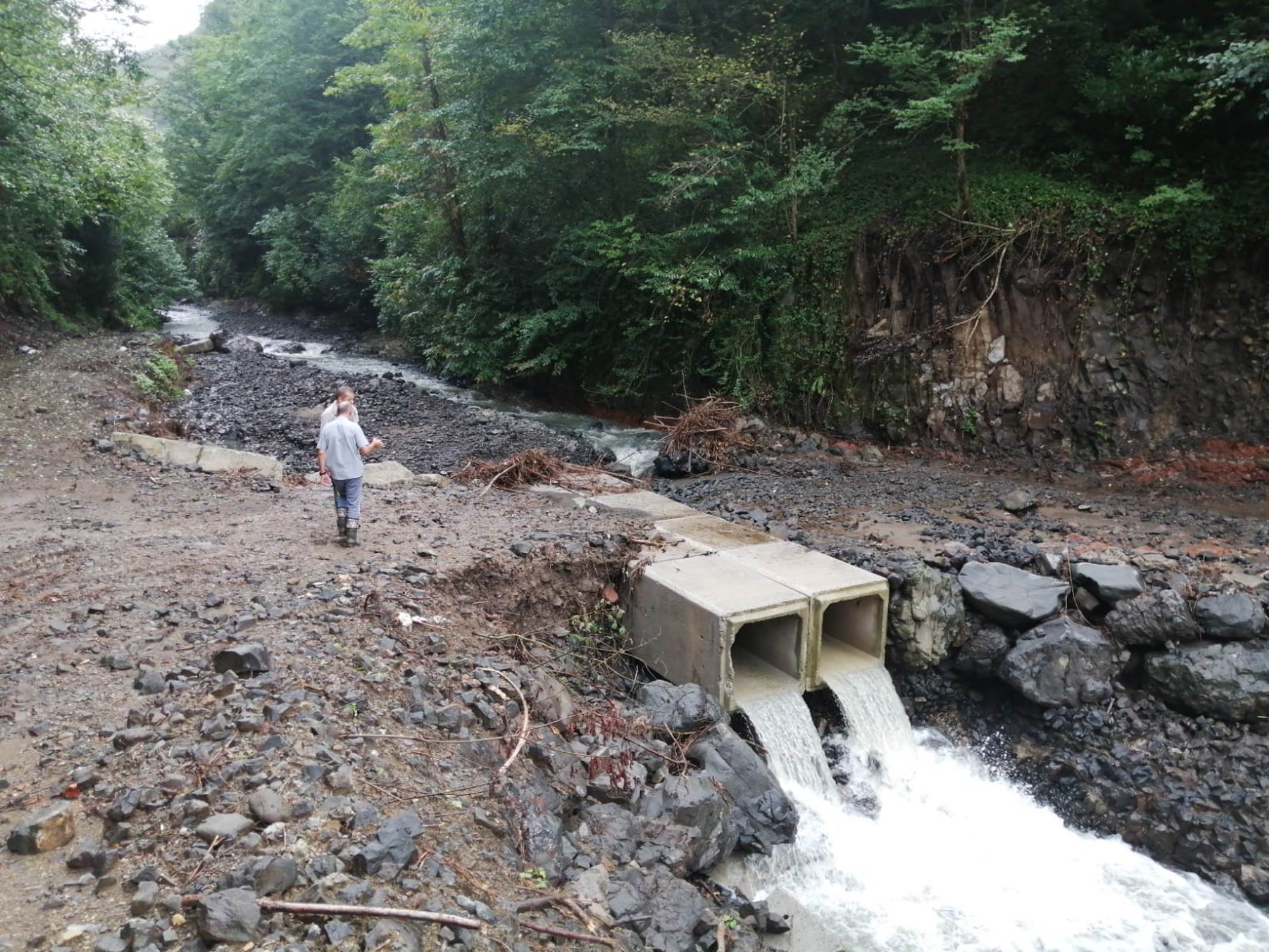 Samsun'un Terme ilçesinde sel tehlikesi atlatıldı