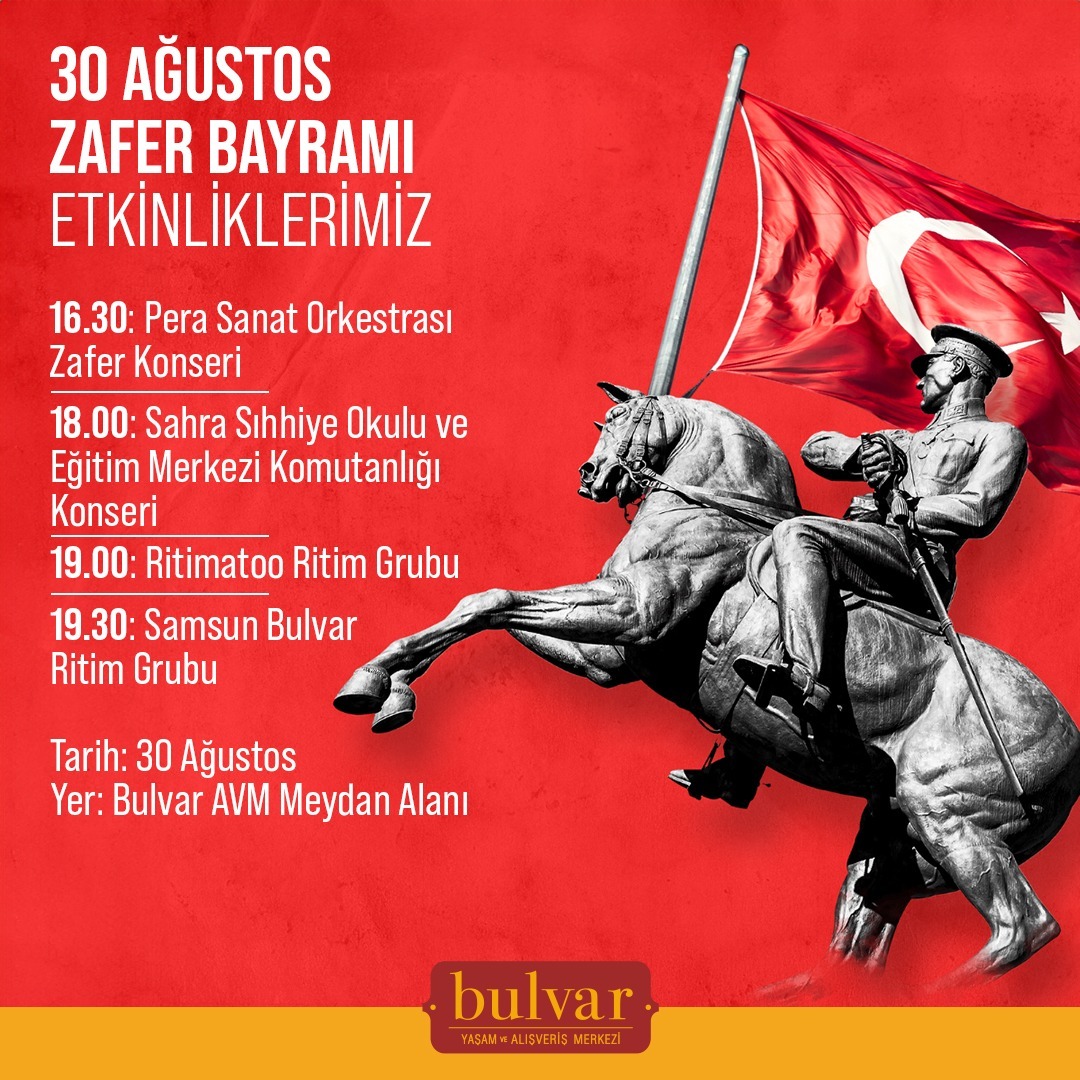 Samsun'da zafer bayramı coşkusu: Bulvar AVM'de unutulmaz bir gün