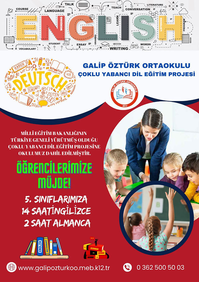 Galip Öztürk Ortaokulu çoklu dil eğitimine geçiyor!