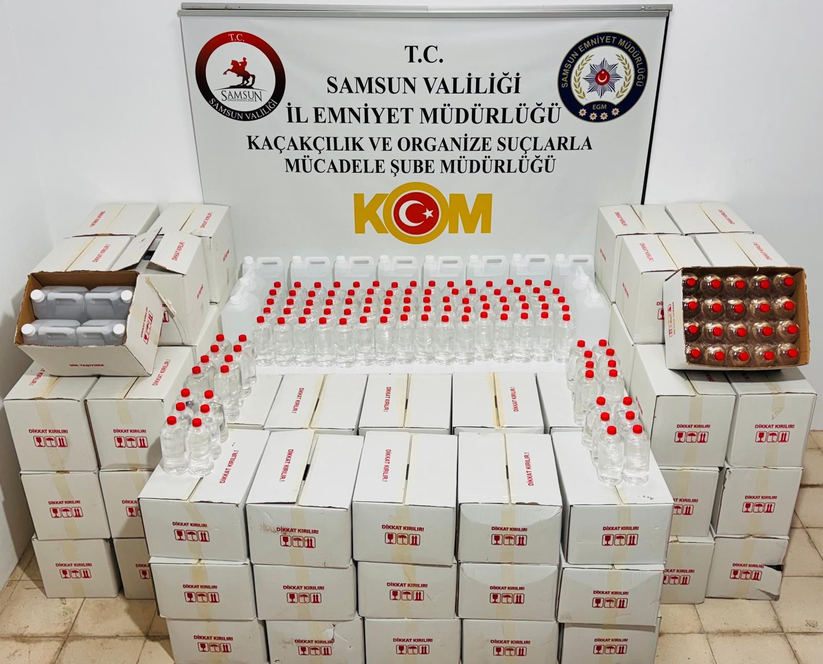 Samsun'da sahte içki operasyonu