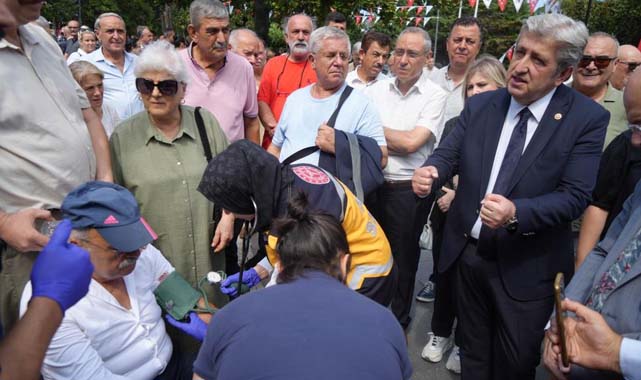 Samsun'da CHP töreninde başkan fenalık geçirdi