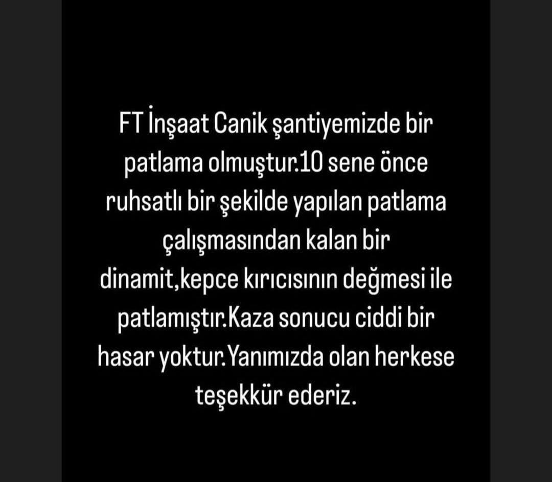 Samsun'da patlayan dinamit ile ilgili vahim açıklama!