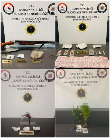 Samsun'da uyuşturucu operasyonu 25 kişi gözaltına alındı