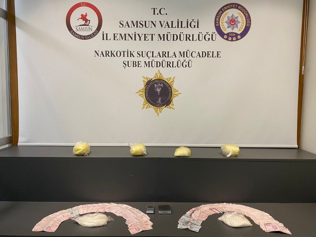 Samsun'da uyuşturucu operasyonu 4 kilo met yakalandı