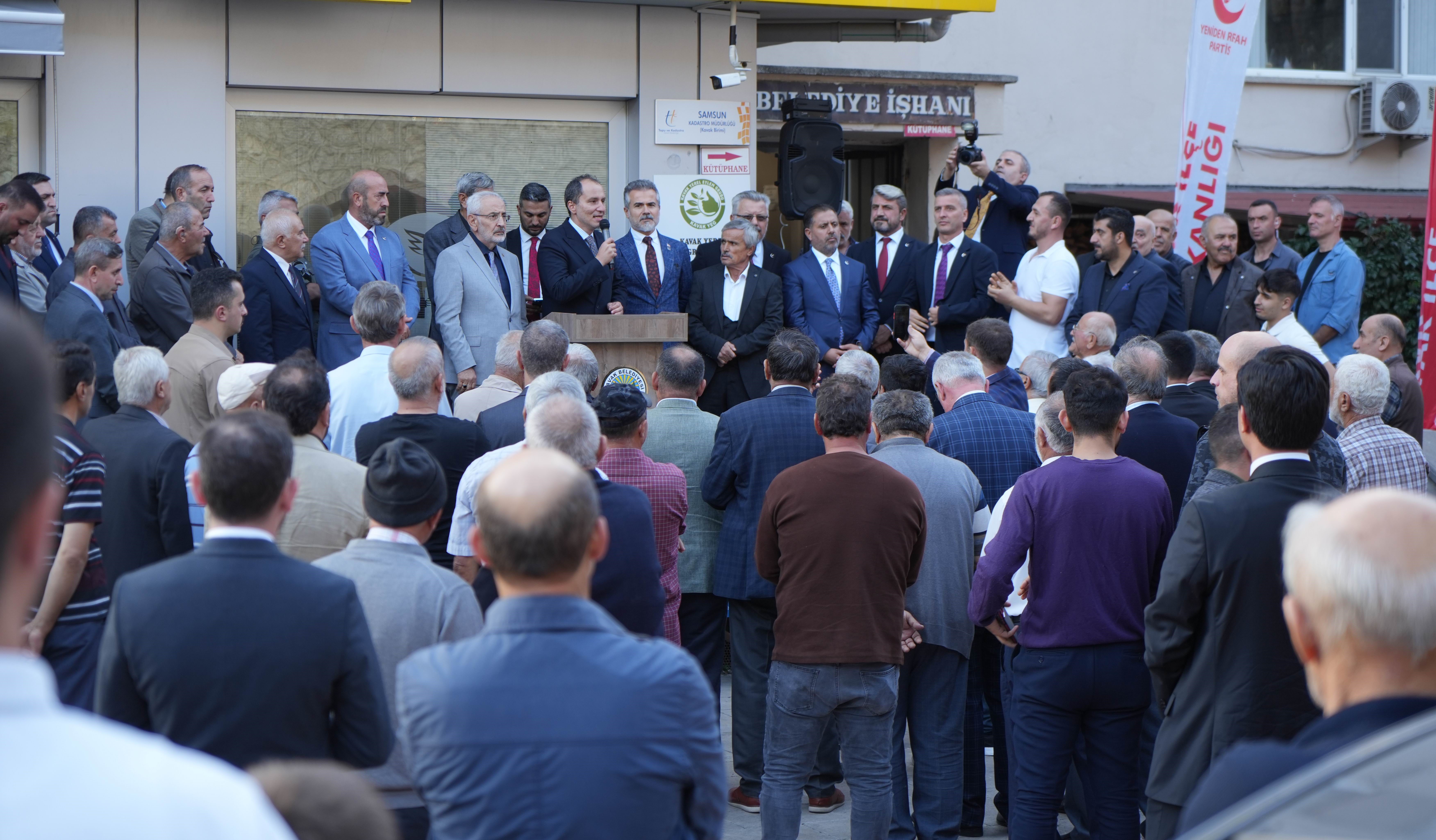 YRP Genel Başkanı Erbakan: Samsunlulara teşekkür borçluyuz