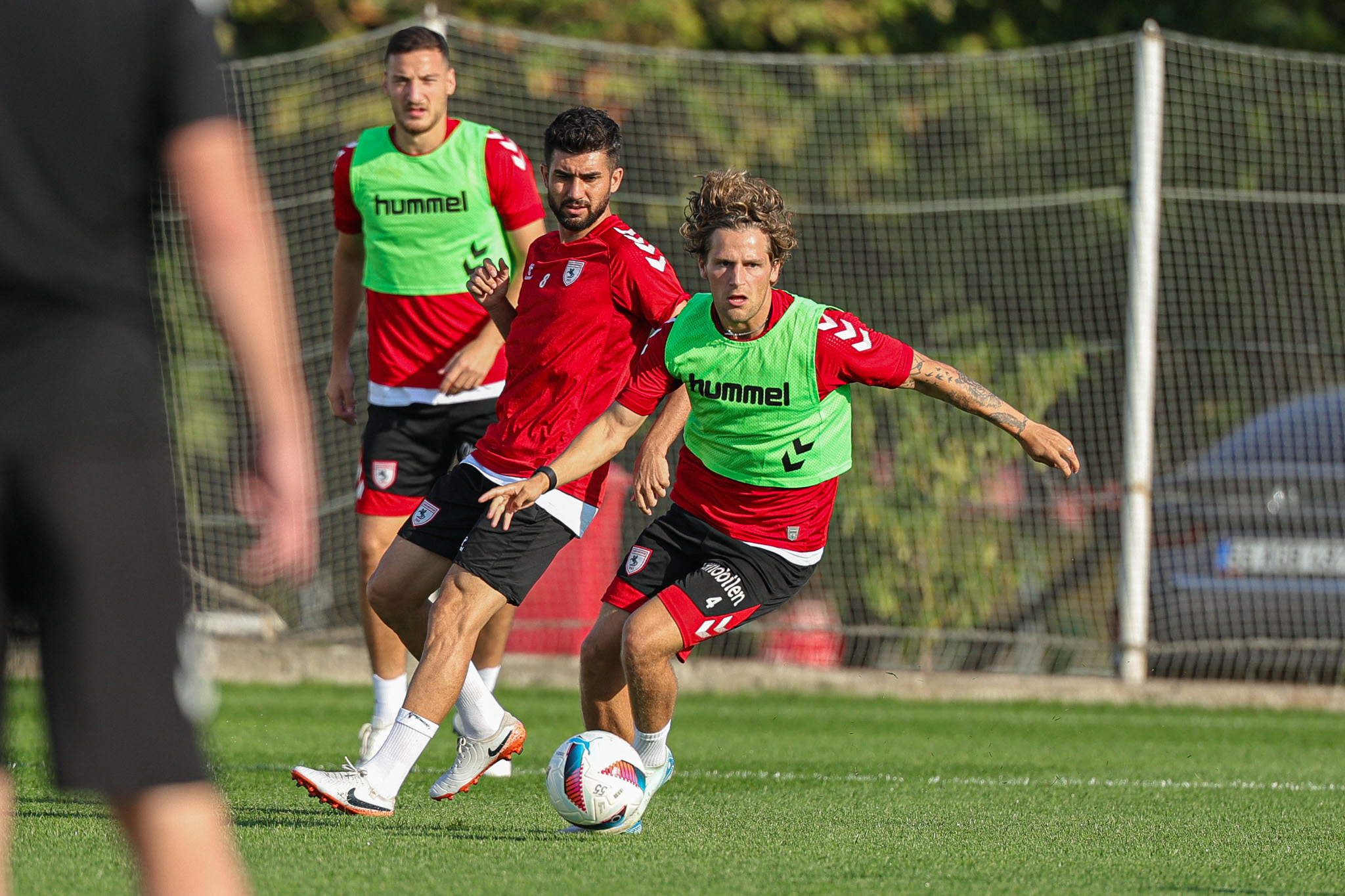 Samsunspor Göztepe maçına ısınıyor