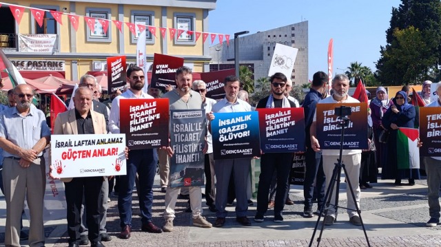 Saadet Partisi Samsun'da İsrail'i protesto etti