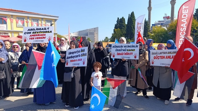 Saadet Partisi Samsun'da İsrail'i protesto etti