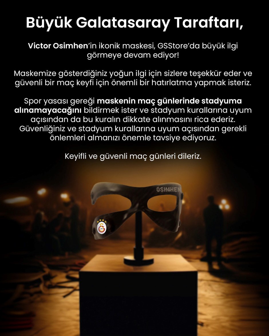 Galatasaray, Osimhen’in maskesini yasakladı! 
