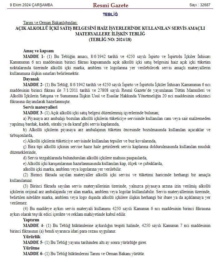 Alkollü mekanlar için yeni karar! Kısıtlama 6 ay sonra başlıyor, Resmi Gazetede duyuruldu