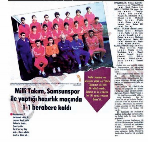 A MİLLİ TAKIM SAMSUNSPOR'U YENEMEDİ