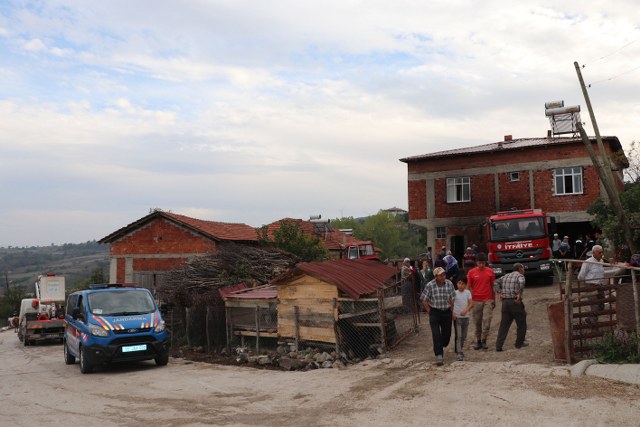 Samsun'un Havza ilçesinde ev yangını