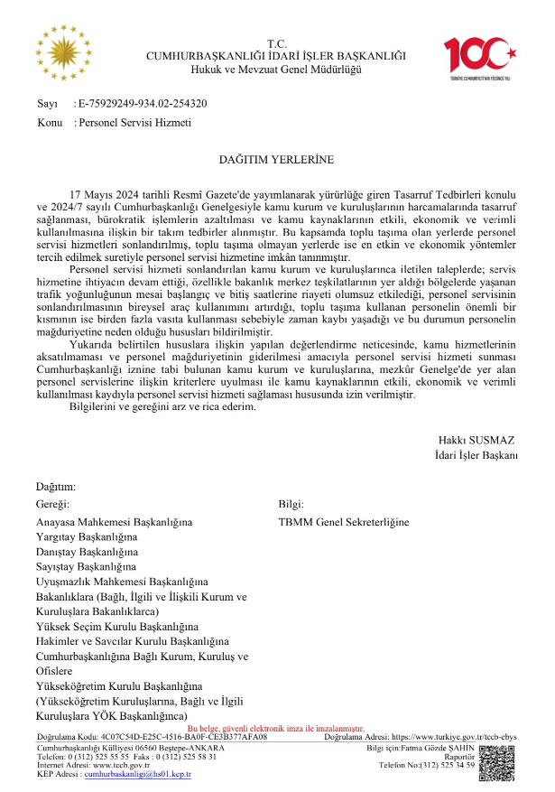 Memurlara servis müjdesi! Karardan vazgeçildi