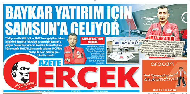 BAYKAR yatırım için Samsun'a geliyor