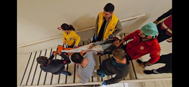 Samsun'un Bafra Devlet Hastanesi’nde deprem tatbikatı