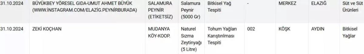 Bakanlık yeni hileli gıda listesini paylaştı: Sahte zeytinyağı satan 5 firma şaşırttı