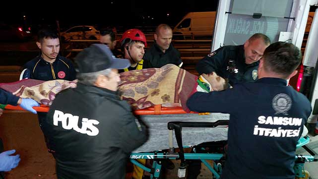 Samsun'da dereye uçan otomobilde can pazarı! 1 ölü, 1 yaralı