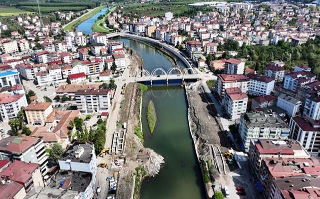 Samsun'da sel ve taşkın riskine karşı dev projeler hızla ilerliyor
