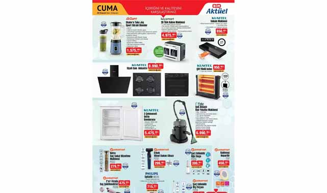 BİM'de 8 Kasım'da elektronikten ev tekstiline indirim fırsatları