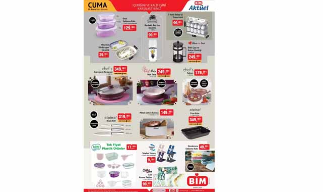 BİM'de 8 Kasım'da elektronikten ev tekstiline indirim fırsatları