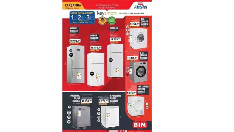 BİM'de beyaz eşyadan günlük ihtiyaç ürünlerine büyük indirim