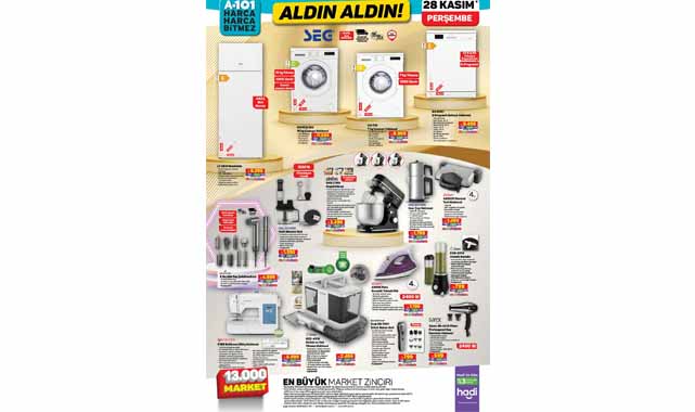 A101'de 'Aldın Aldın' koltuk ve halı yıkama makinesi geliyor