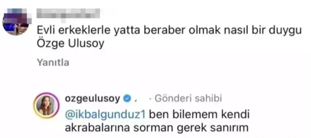 ‘’Evli erkeklerle yatta birlikte olmak nasıl bir duygu’’sorusuna Özge Ulusoy çıldırdı!