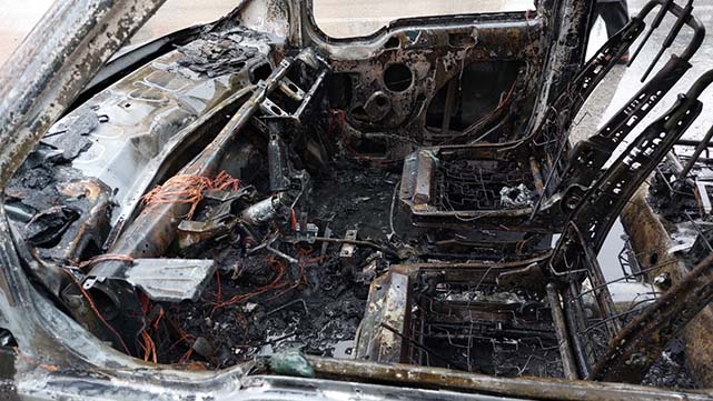 Samsun'da seyir halindeki araç demir yığınına döndü!