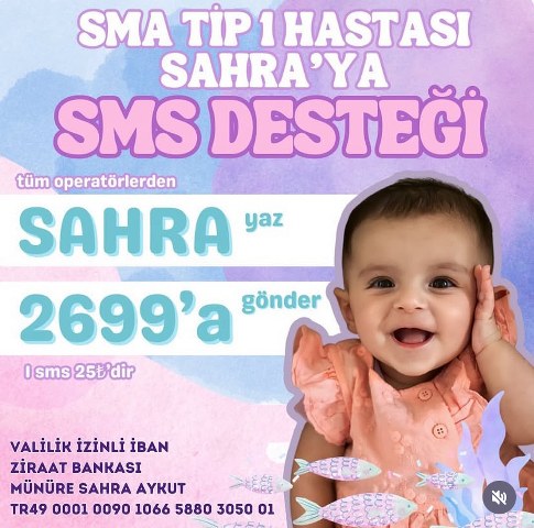 Samsun'da SMA hastası 11 aylık Sahra umut arıyor