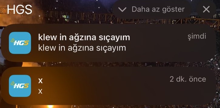HGS uygulaması hacklendi! Hackerlar küfürlü mesaj gönderiyor!