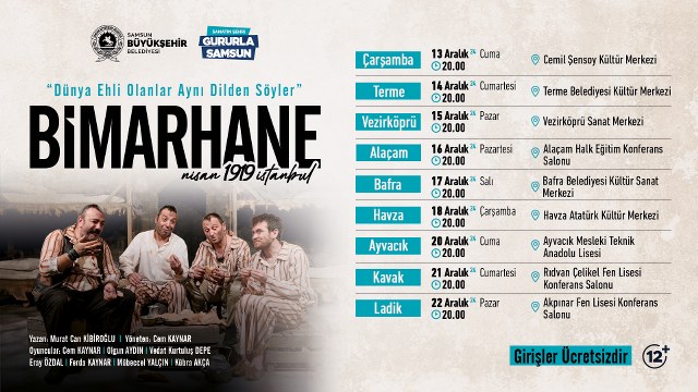 Samsun Büyükşehir 17 ilçeye tiyatro keyfi taşıyor