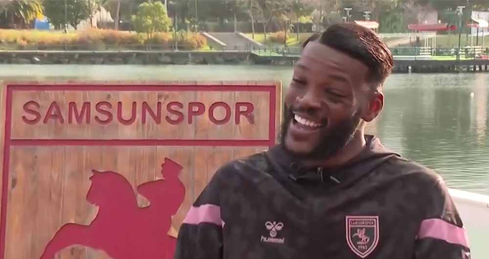 Samsunspor’un yıldızı Ntcham'dan Türkçe şov! Sempatikliğiyle etkiledi