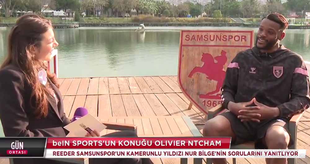 Samsunspor’un yıldızı Ntcham'dan Türkçe şov! Sempatikliğiyle etkiledi