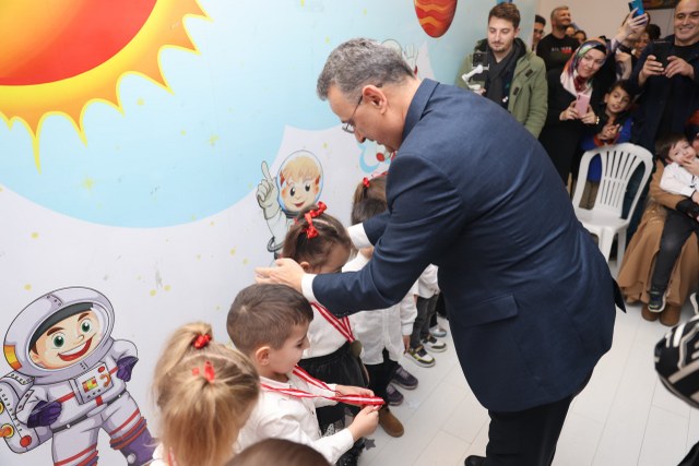 Samsun İlkadım Belediyesi kreşinde minikler İstiklal Marşı ile coşturdu