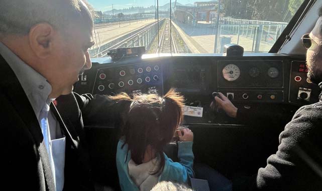 Canik'te minikler tren garı heyecanı yaşadı