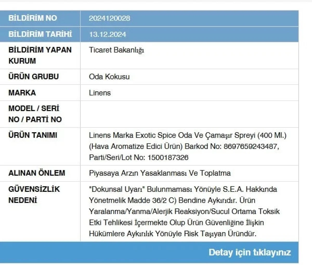Bakanlık ifşaladı: Bu maddeden uzak durun içinde zehir var!