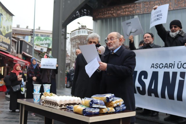 Saadet Partisi Samsun İl Başkanlığı asgari ücreti protesto etti